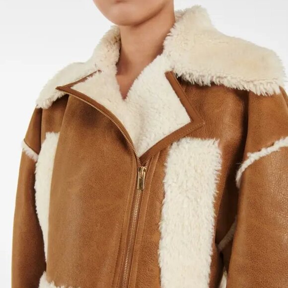 JACQUEMUS LA VESTE PAIOU SHEARLING JACKET CAMEL BROWN SIZE MEDIUM PRELOVED - Picture 3 of 5